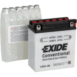 Exide 12N5-3B 5Ah 12V 40A motorcycle battery | bateriaprofesional.es
