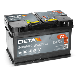 Deta DA722 72Ah 12V 720A batería de coche | bateriaprofesional.es