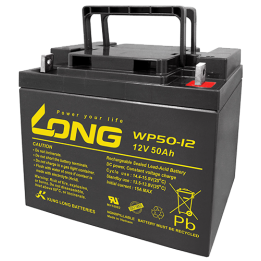 Long WP50-12 50Ah 12V wheelchair battery | bateriaprofesional.es