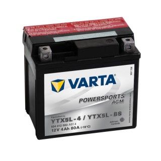 BATERIA MOTO 12V 4AH YTX5L-4 / YTX5L-BS VARTA AGM 50412